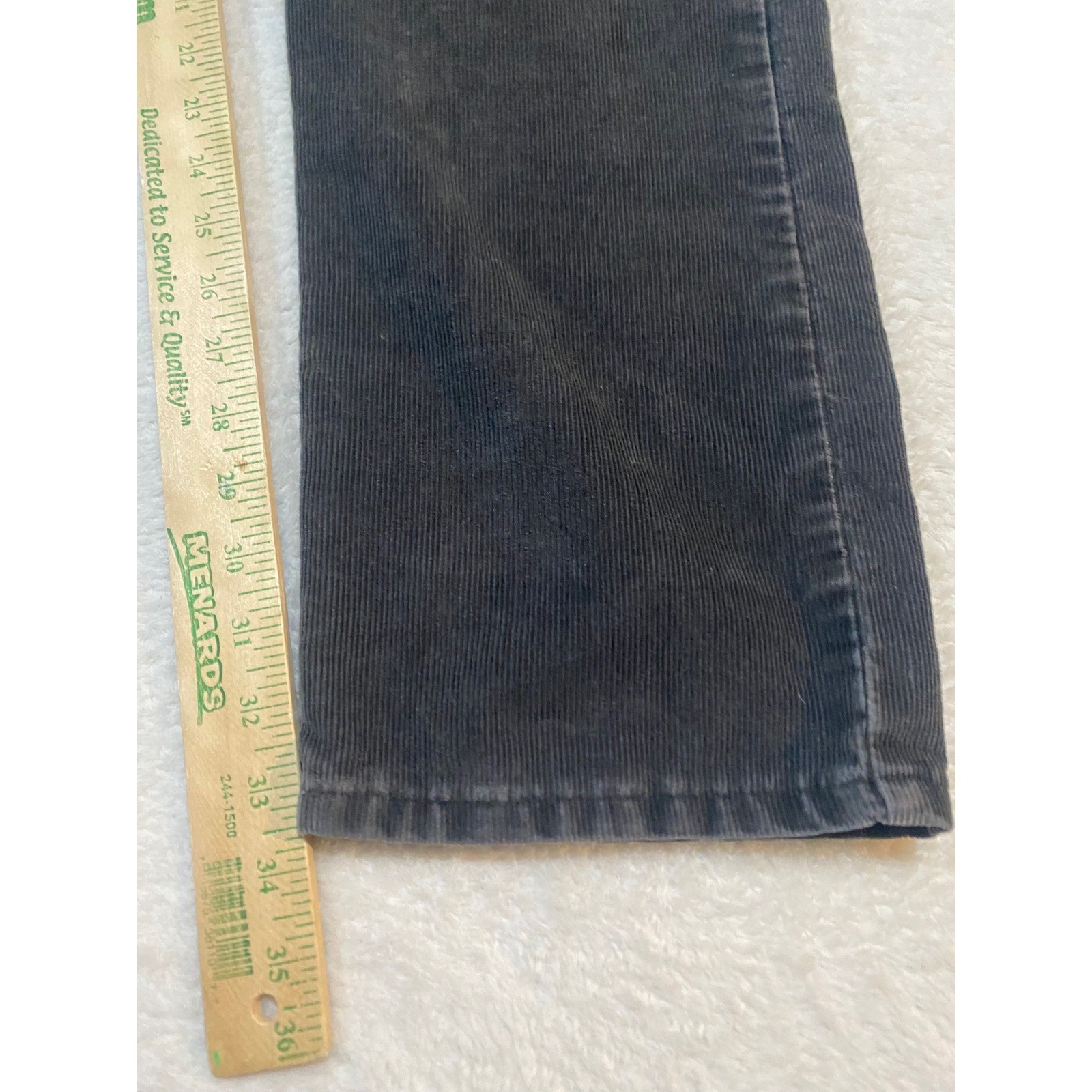 Levis 505 Regular Fit Corduroy Pants Mens 32×34 Charcoal Grey Faded Black