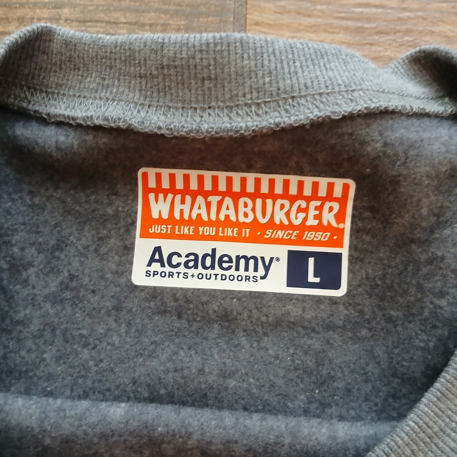 Whataburger Academy Sports Sweatshirt Mens Large Grey 75 Years Football Pullover