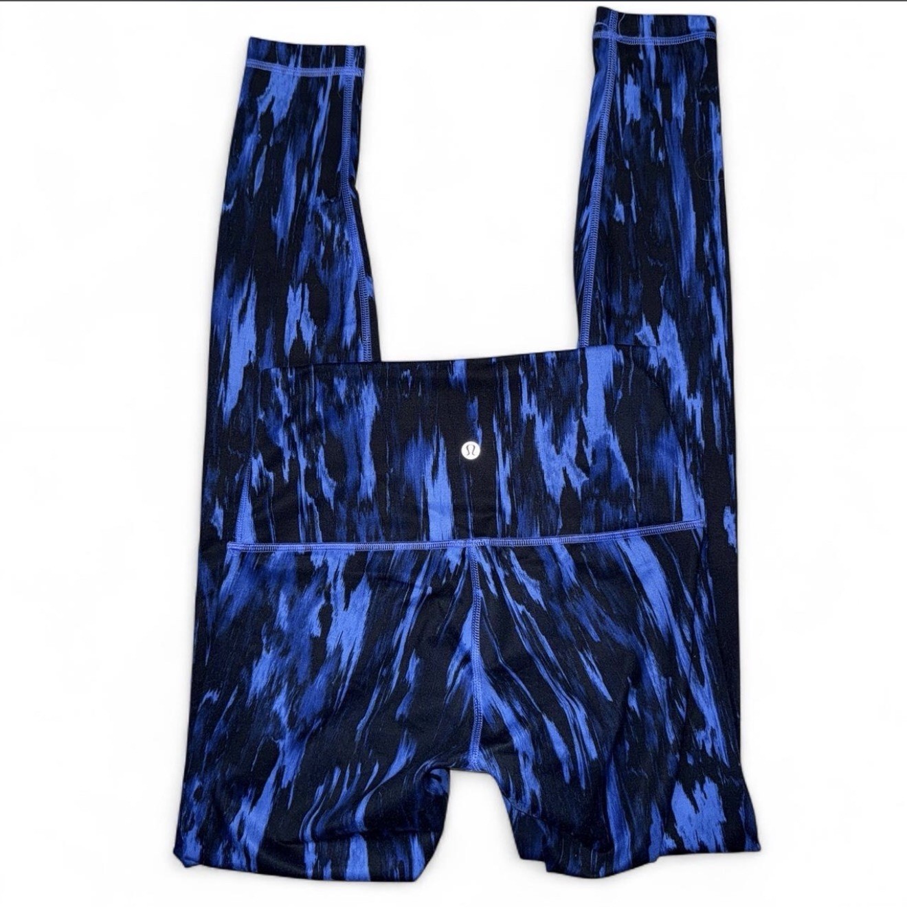 Lululemon Pace Revival Blue Splat Print Wunder Under Full Length Luxe Legging