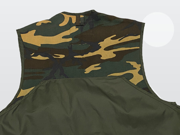 Vintage Duck Ray Men’s Camouflage Button-Up 100% Cotton Duck Hunting Vest Medium