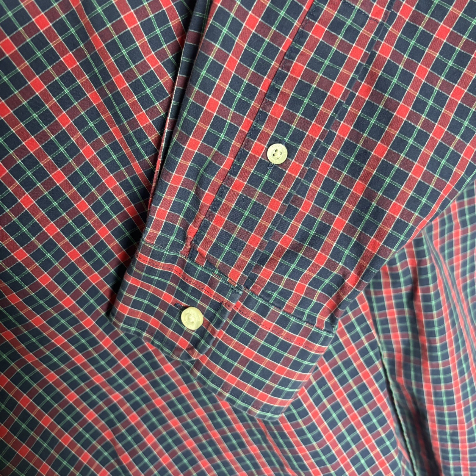 Vineyard Vines Murray Shirt Mens X-Large Slim Fit Red Blue Plaid Long Sleeve