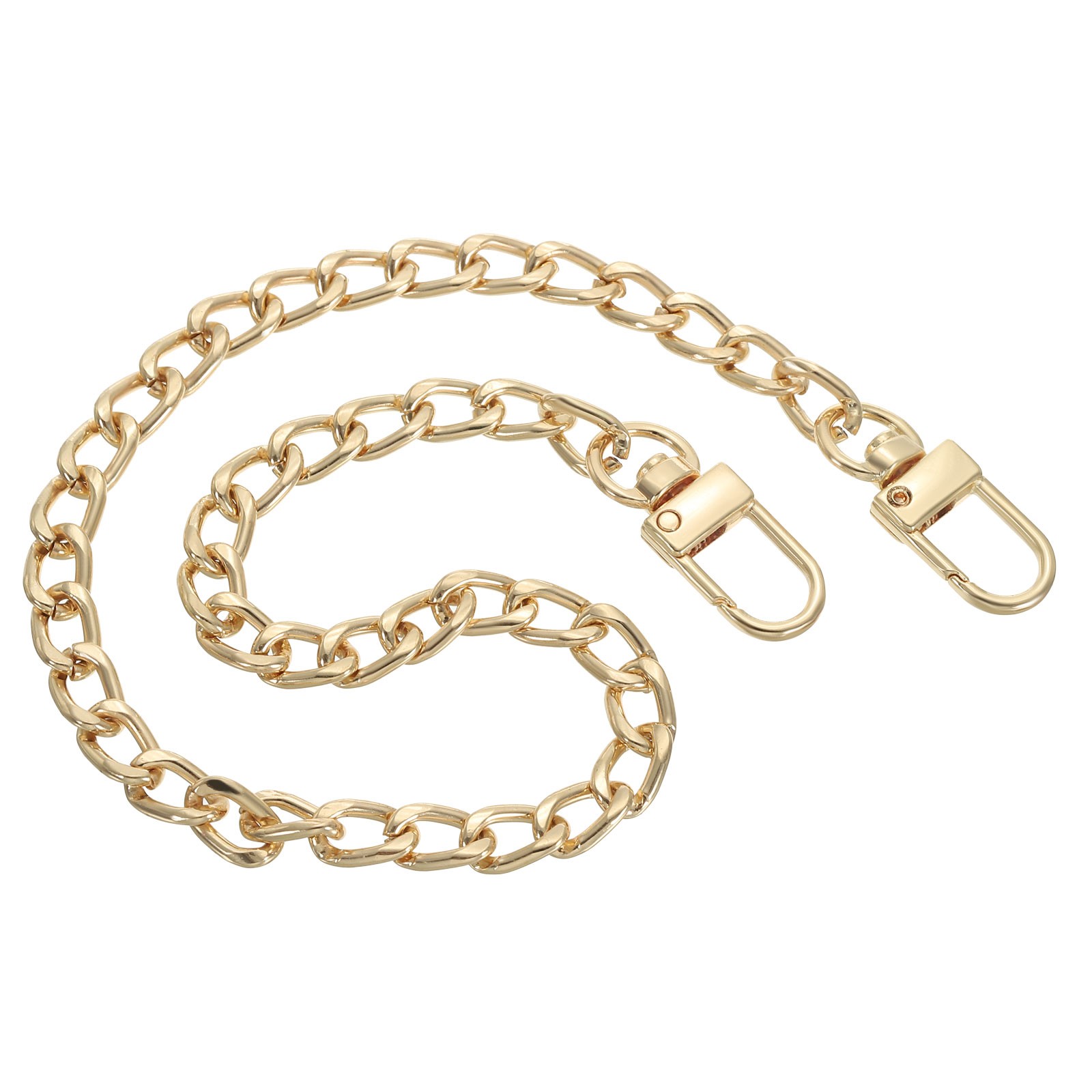 Purse Flat Chain Strap 16″ for DIY Purse Handbag Clutch Light Gold