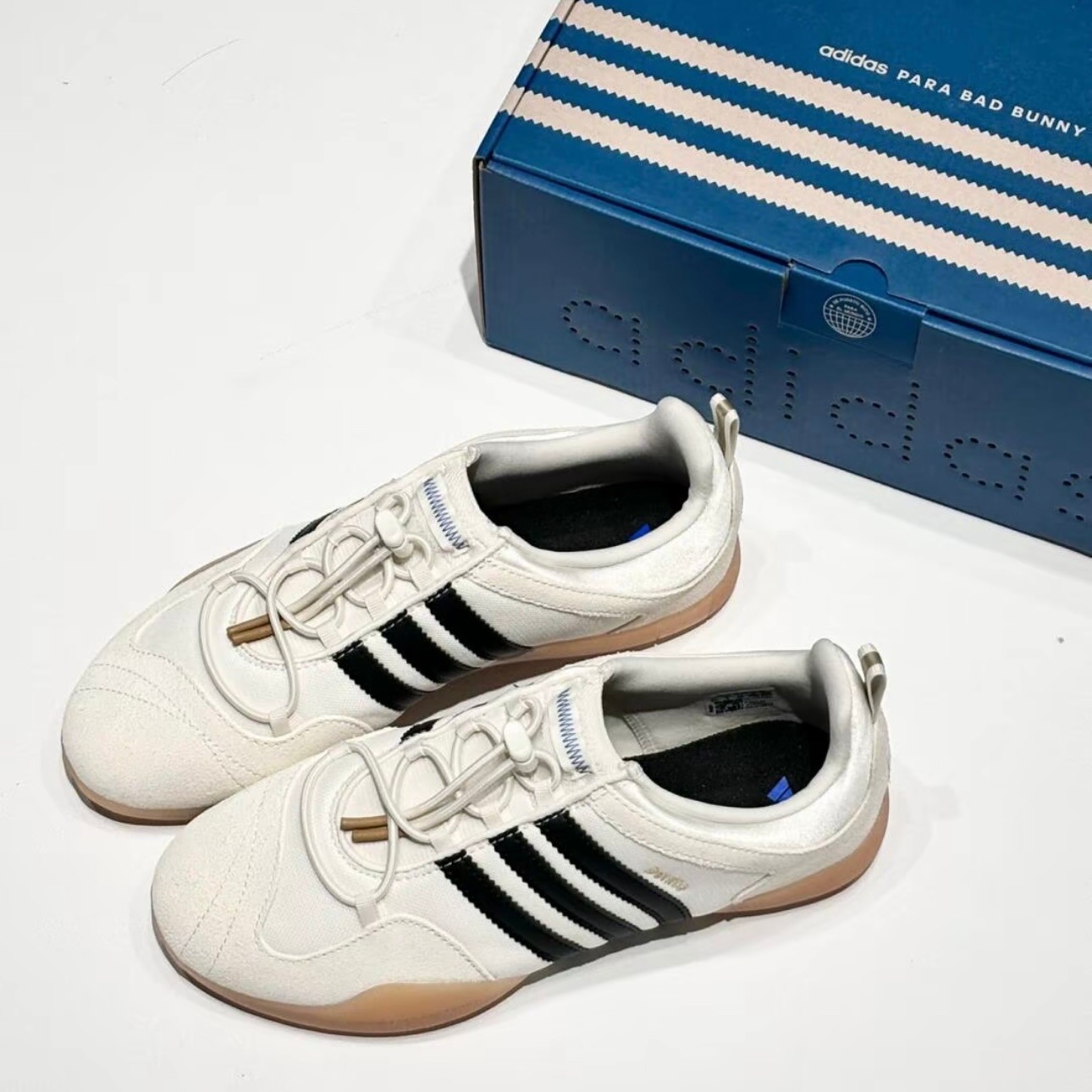 adidas Bad Bunny x Ballerina ‘Off White Black Gum’ JQ9229 Size