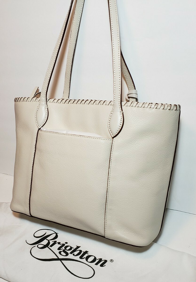 BRIGHTON FERRARA COLL. WHITE EMILIA MEDALLION TOTE SHOULDER HANDBAG NWOT $410