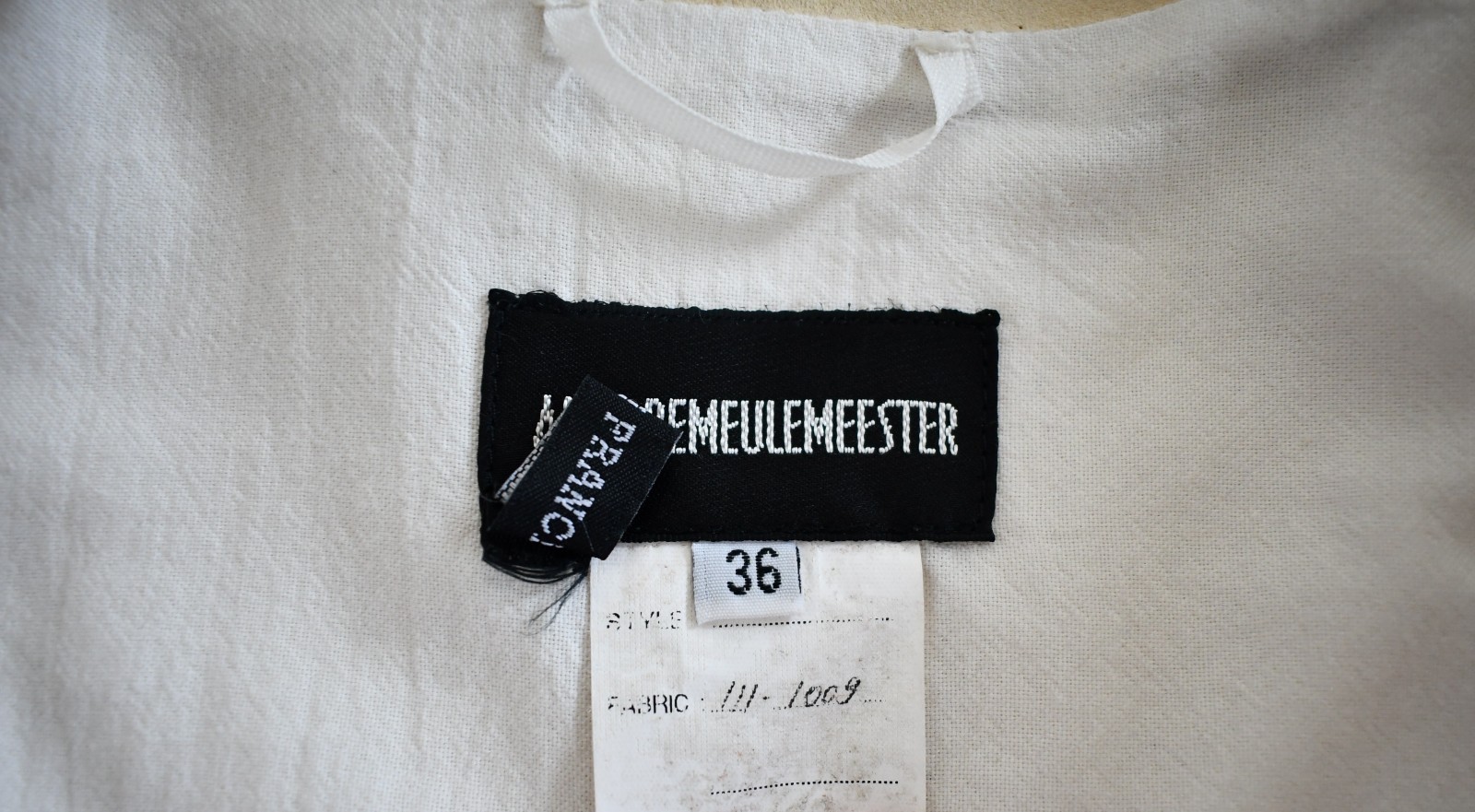 ANN DEMEULEMEESTER Cream PERFORATED LEATHER Women’s Jacket 36 FRANCE