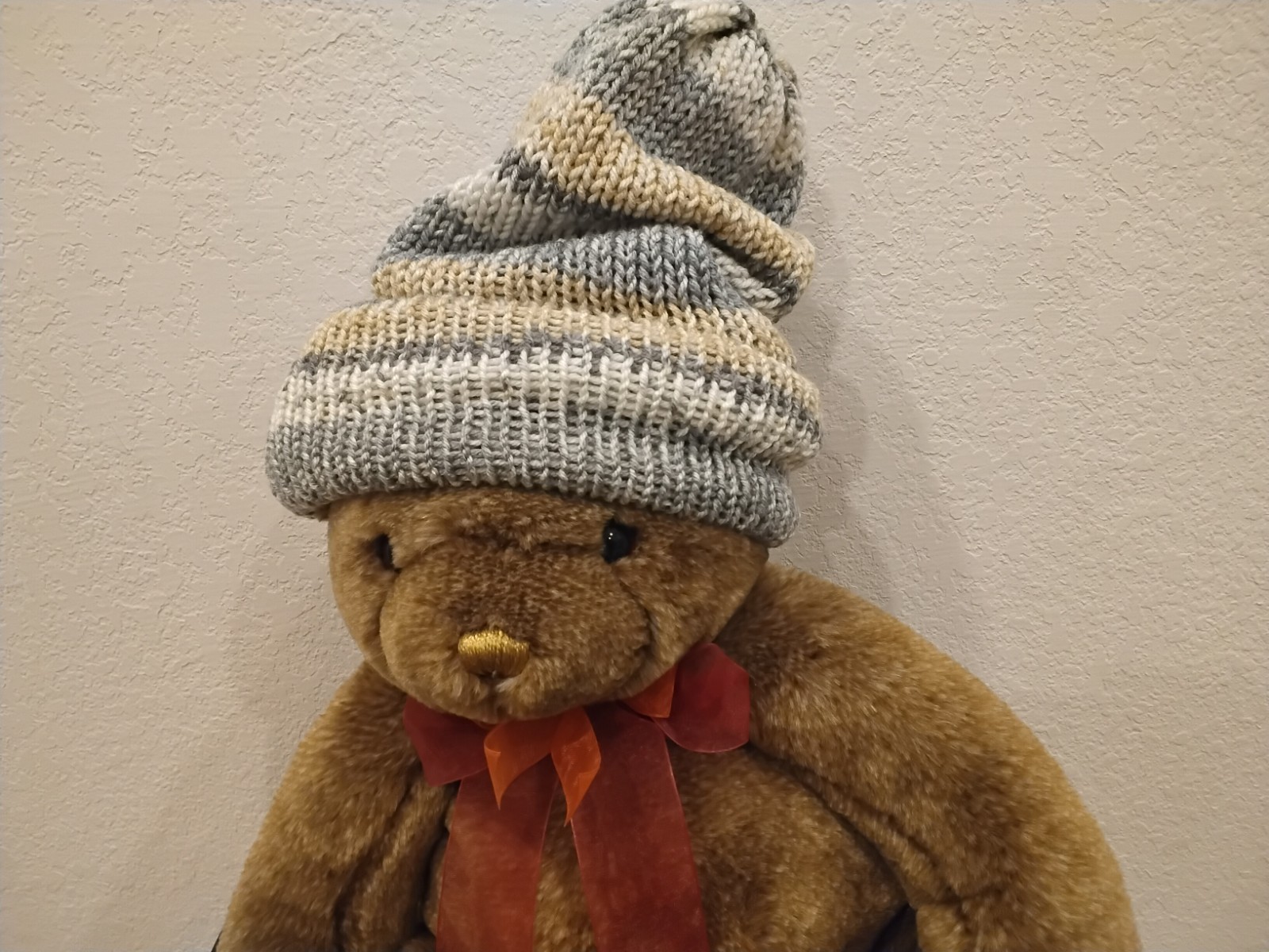 Warm Winter Reversible 2-layer Slouch Hat Beanie Gray, Tan, Large, One Size
