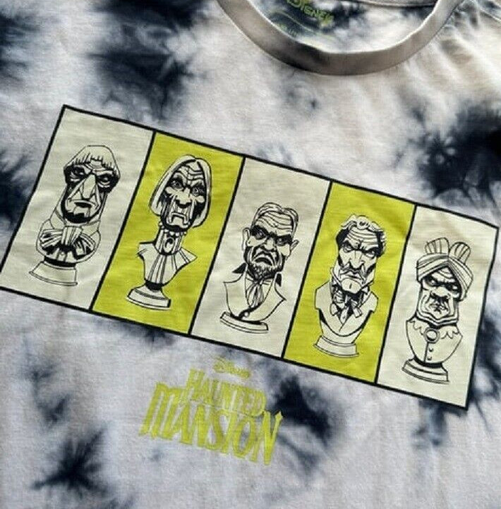 Disney Tee/T-Shirt/Top Haunted Mansion Dread Family Busts Tie-Dye Boxlunch M NWT