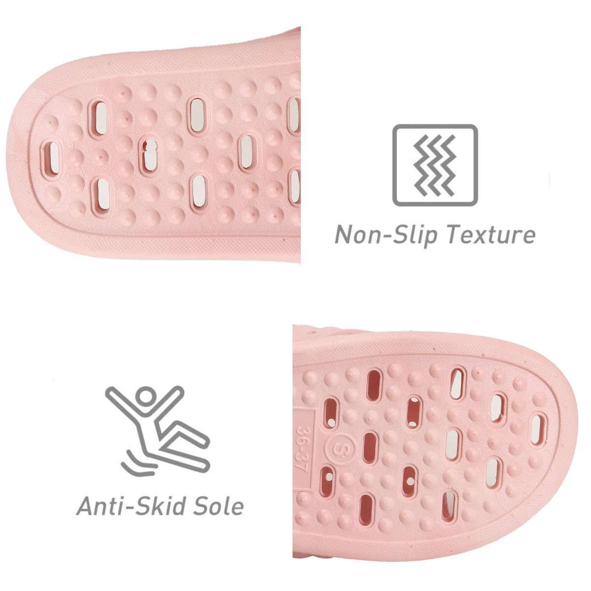 Shower Shoes Quick Dry Non-Slip Bathroom Slippers for Men Women Dorm Home Slides