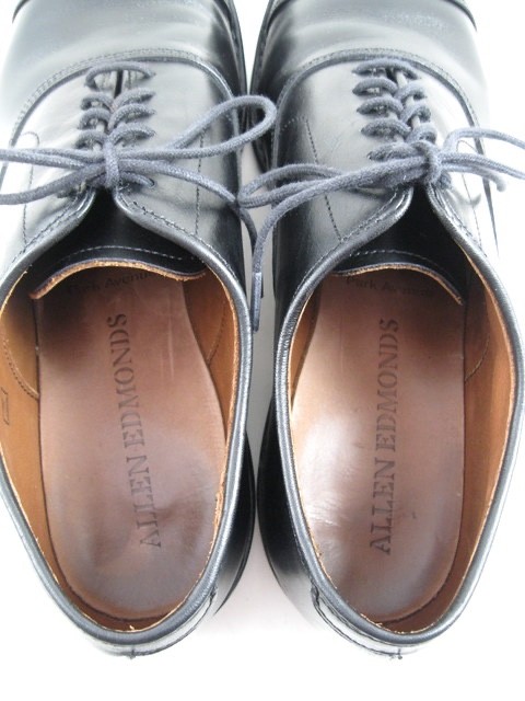 Allen Edmonds “PARK AVENUE” Cap-Toe Oxfords 8.5 E BLACK Comb Tap Sole (795N)