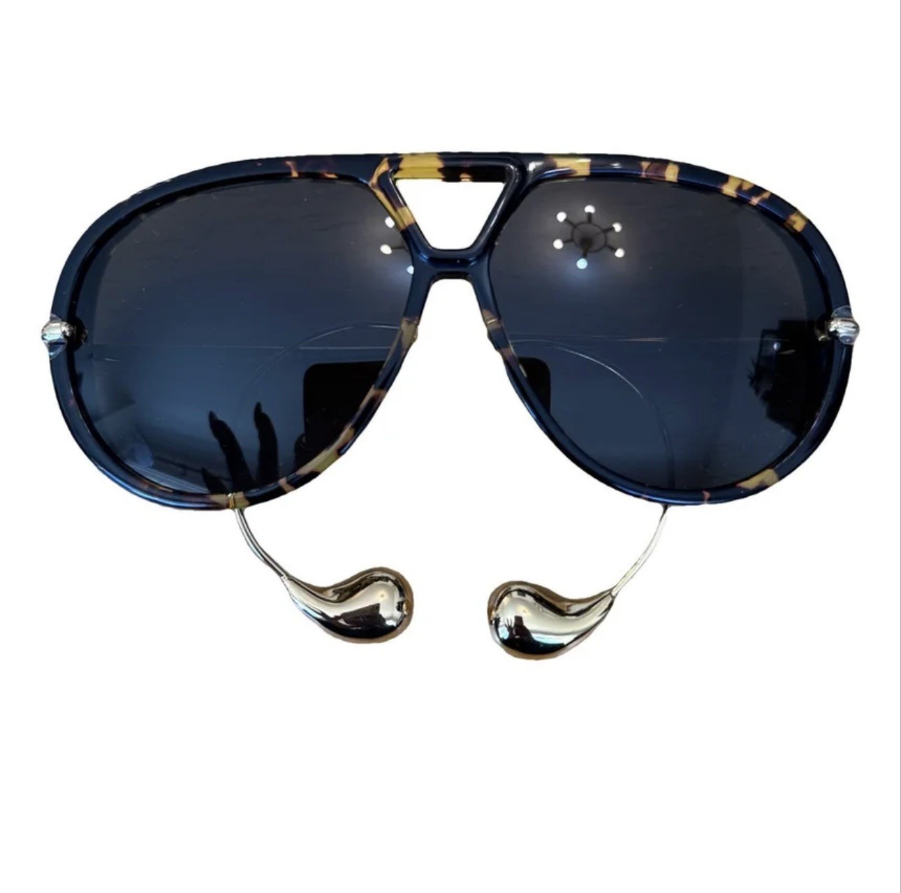 BOTTEGA VENETA BV1273S drop aviator sunglasses unisex Lens brown tortoiseshell