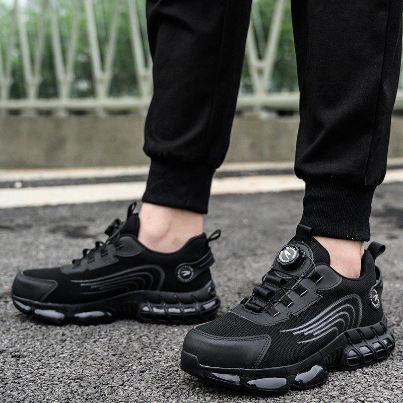 Steel Toe Shoes Men Lightweight Anti-smash Steel Toe Sneakers Indestructible