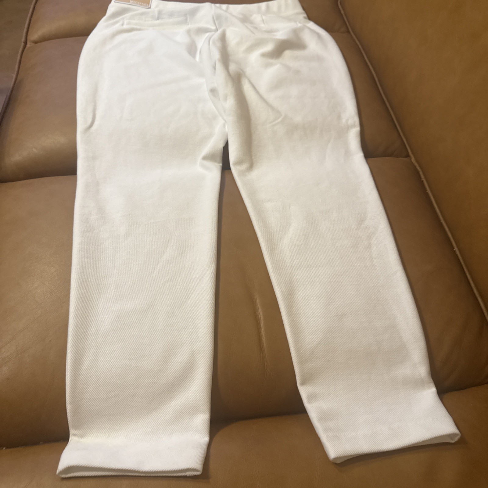 Michael Michael Kors White Ankle Pull On Pants High Rise Large