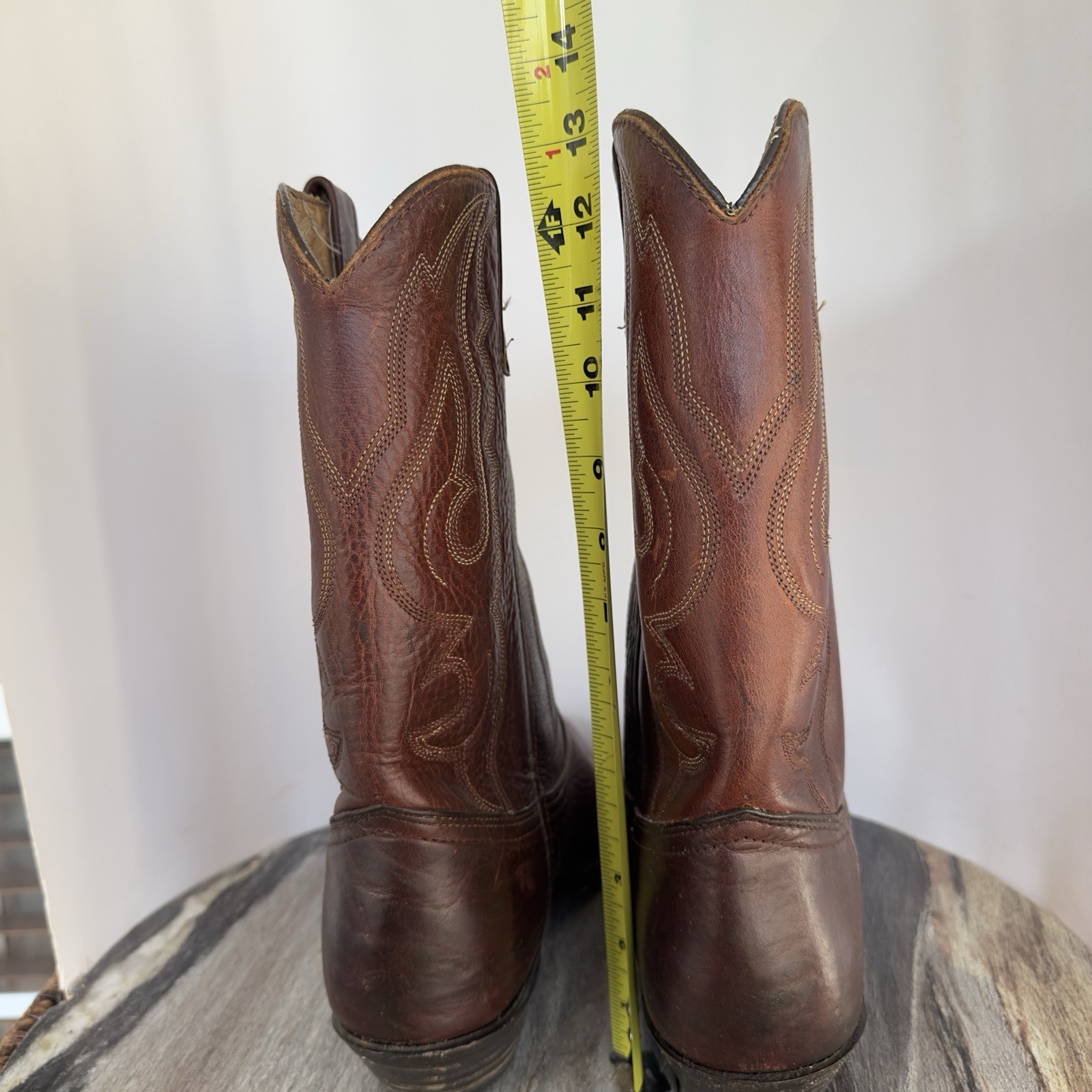 Heritage Cowboy Men 13D Brown Leather Upper Leather Sole Western Casual Workwear