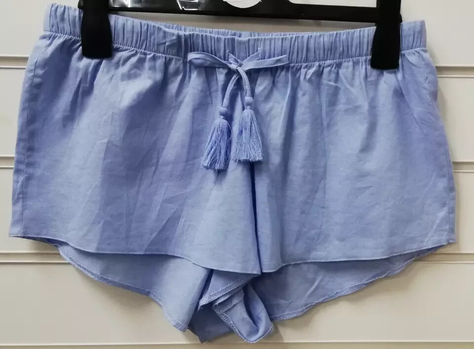 Debenhams Ladies Summer Blue 100% Cotton Sleep Short UK Size 10
