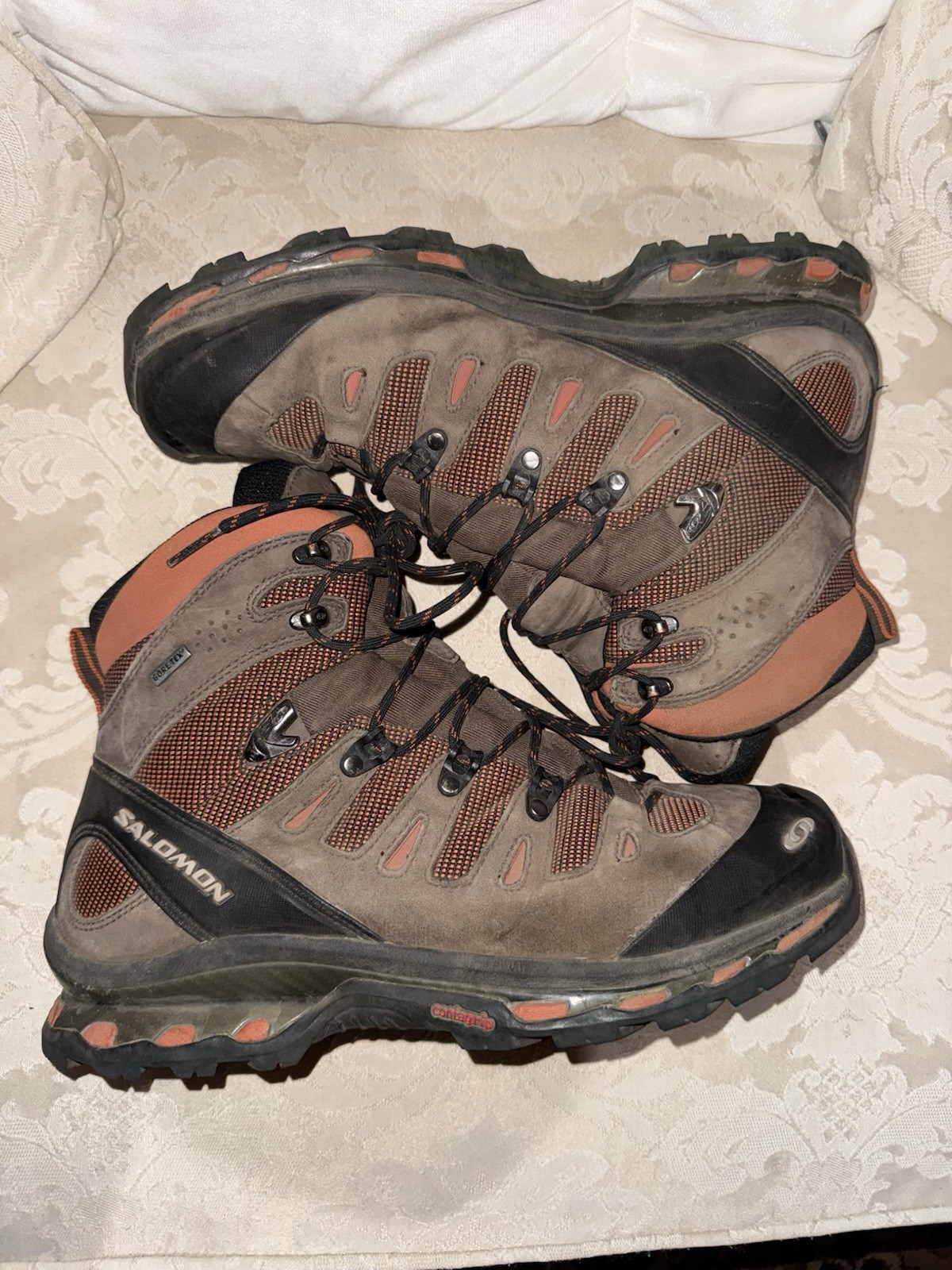 Salmon on Quest 4D GTX Waterproof Hiking Backpacking Boots Men’s US 11.5