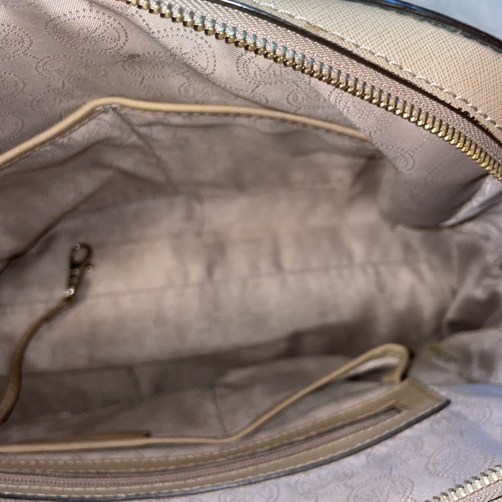 MICHAEL KORS SAVANNAH Tan LARGE SATCHEL LEATHER NWOT msrp: $398