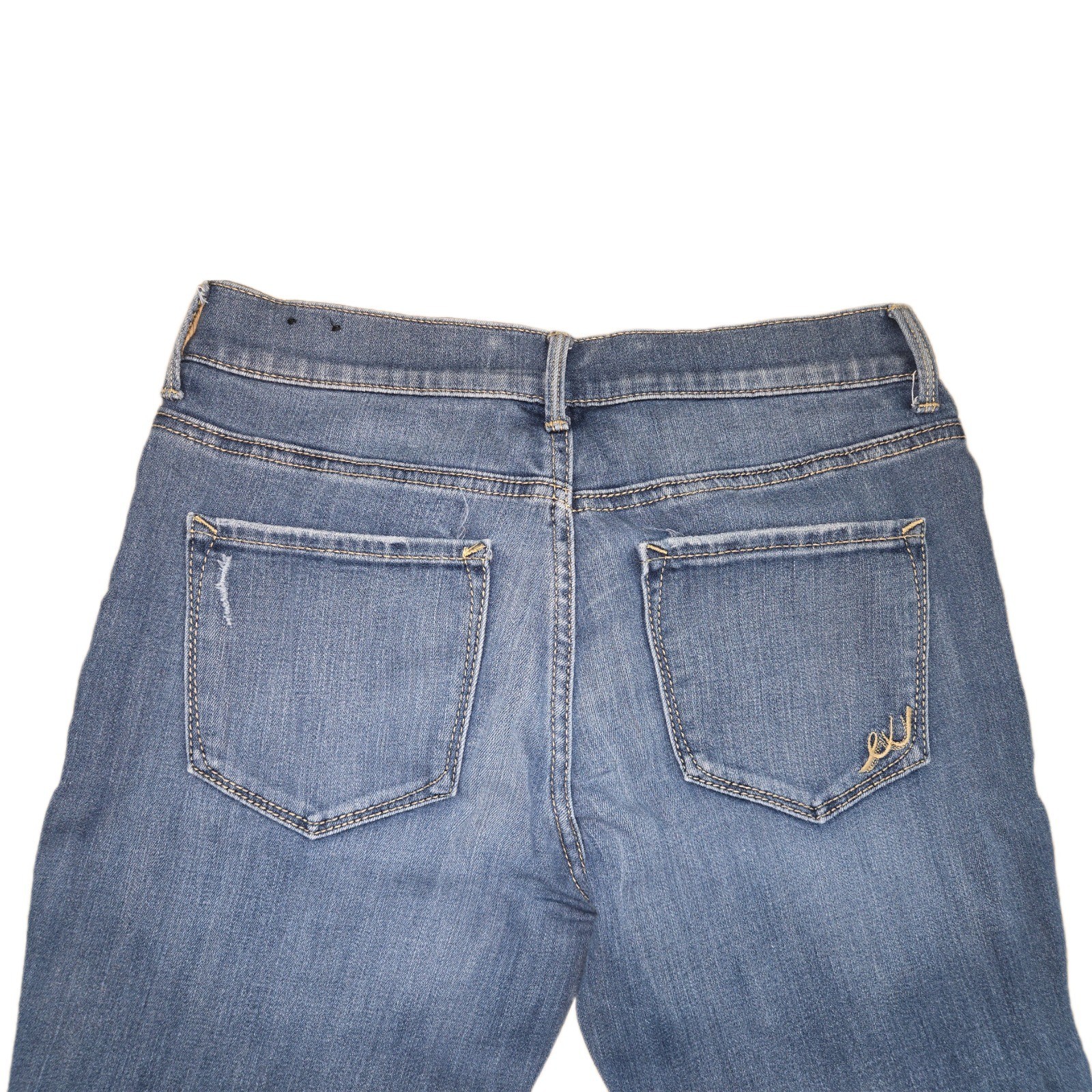 Express Mia Slim Flare Jeans | Distressed Medium Wash | Size 4