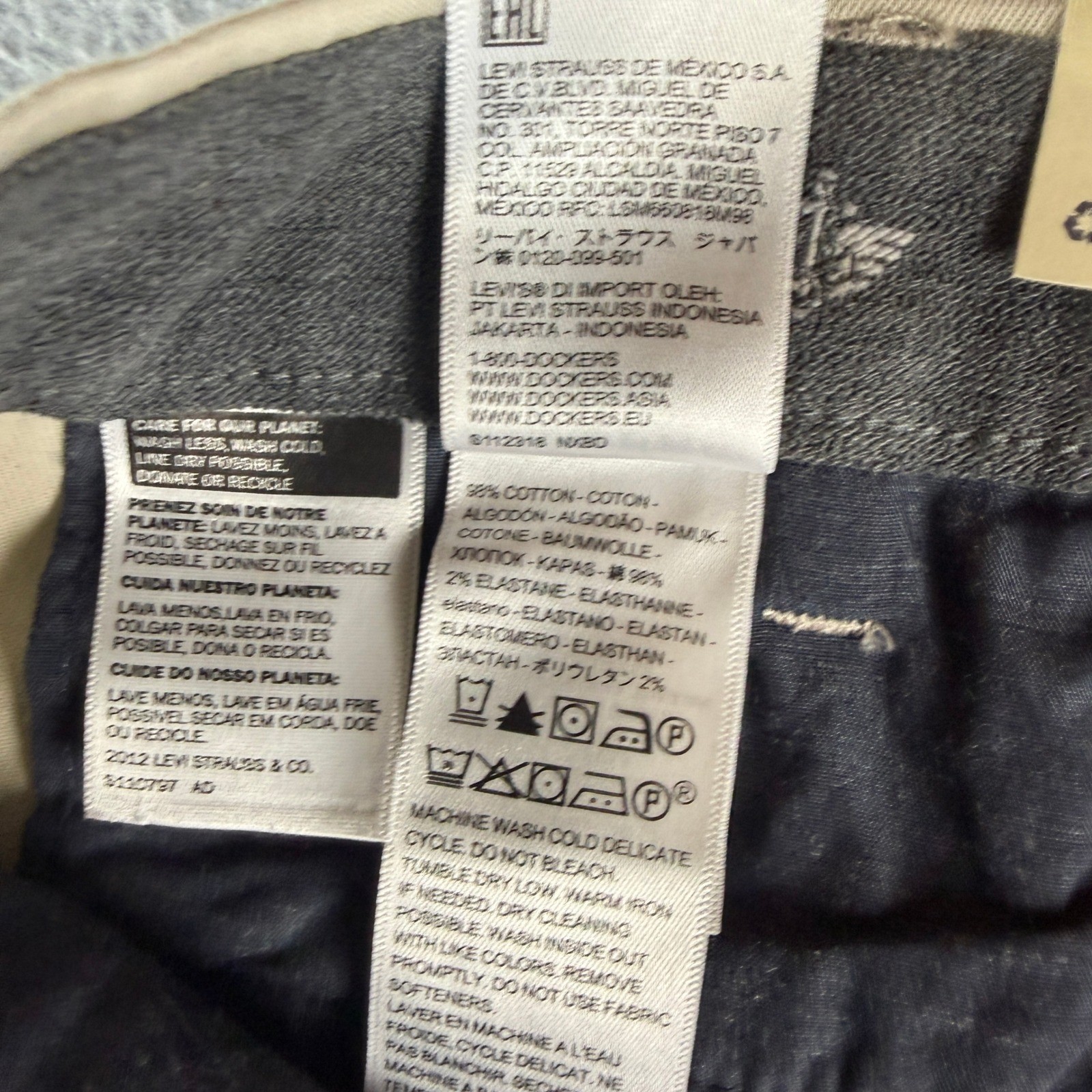 Dockers Signature Iron Free Khaki Mens 46×30 Big & Tall Classic Fit Tan Pants