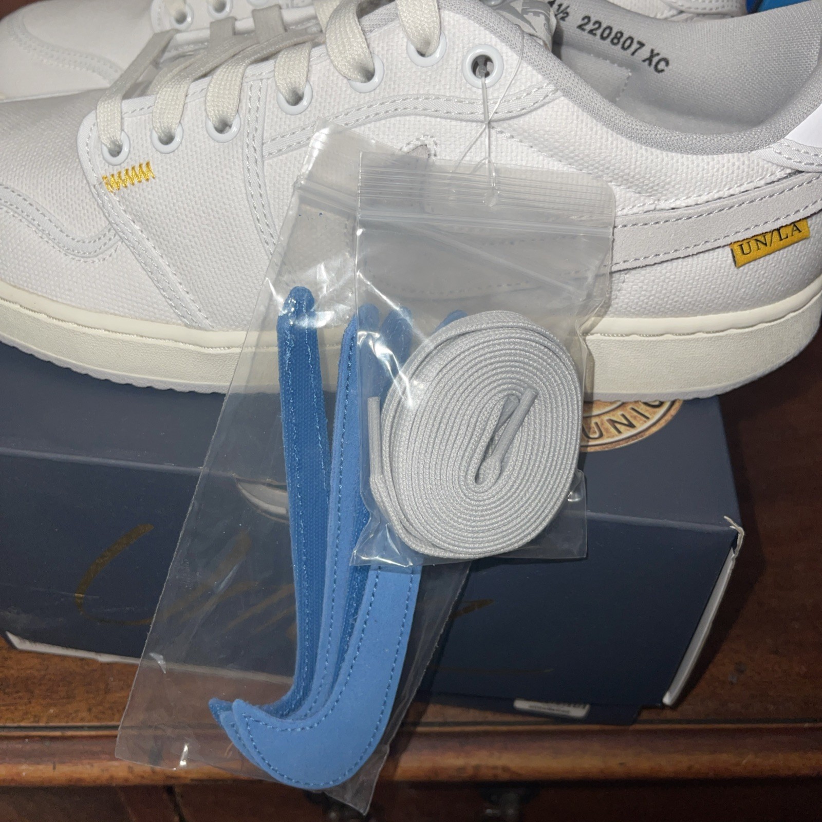 Air Jordan 1 Low AJKO, *White Sail Canvas*, Deadstock, Size 11.5