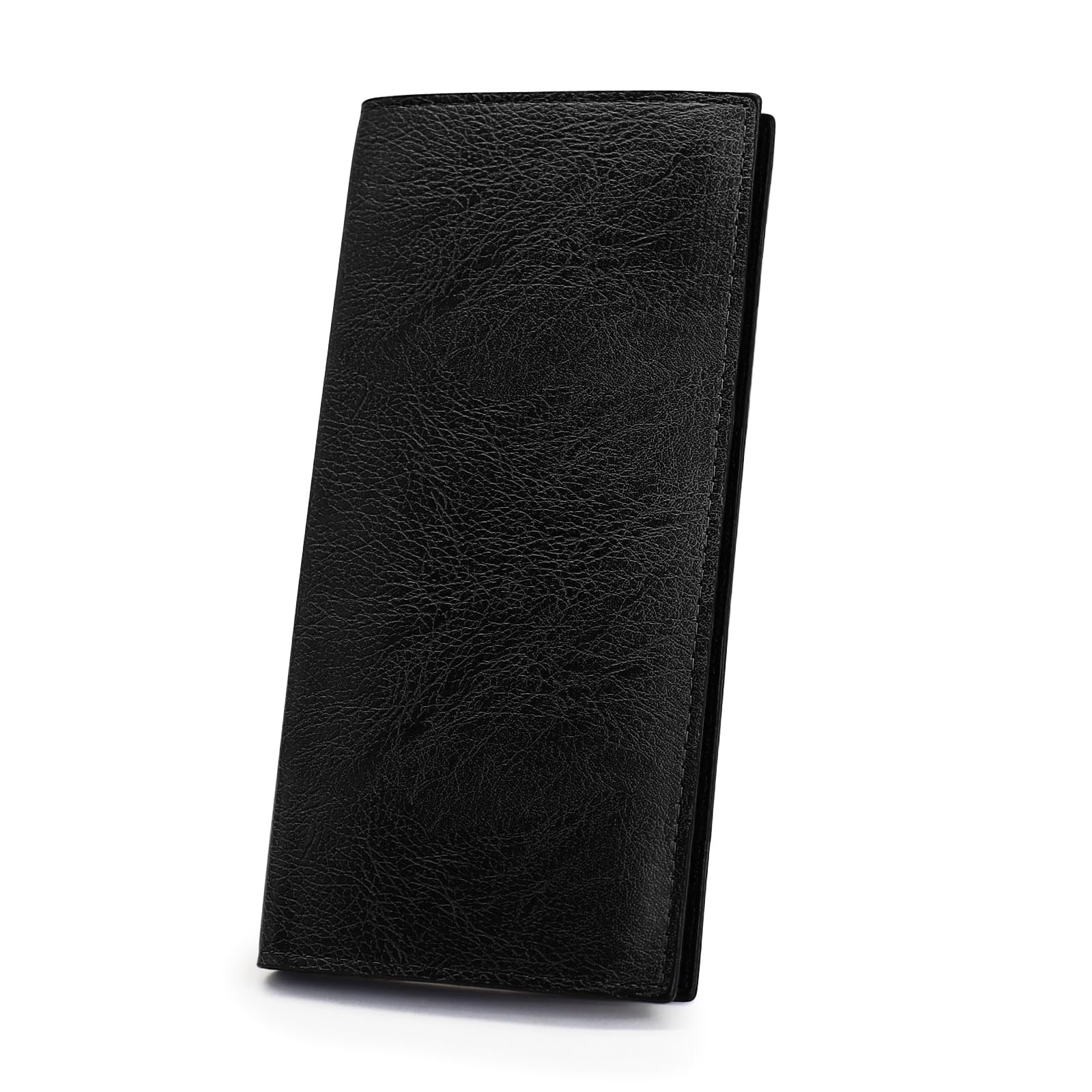 AfitLulu Long Wallet for Men, 19.2*9*0.8 cm/7.55*3.54*0.31inches, Black