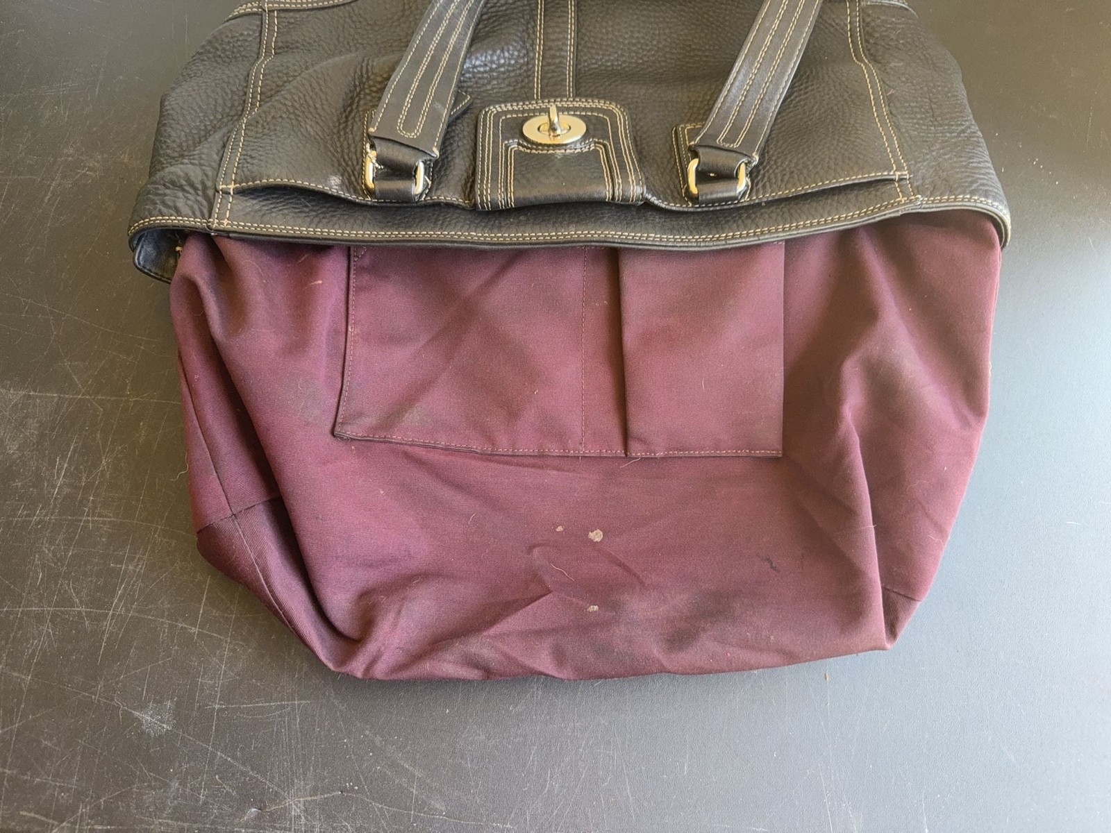 COACH Black Pebbled Leather Purse/Tote Bag – Coach No. E0985-F13960