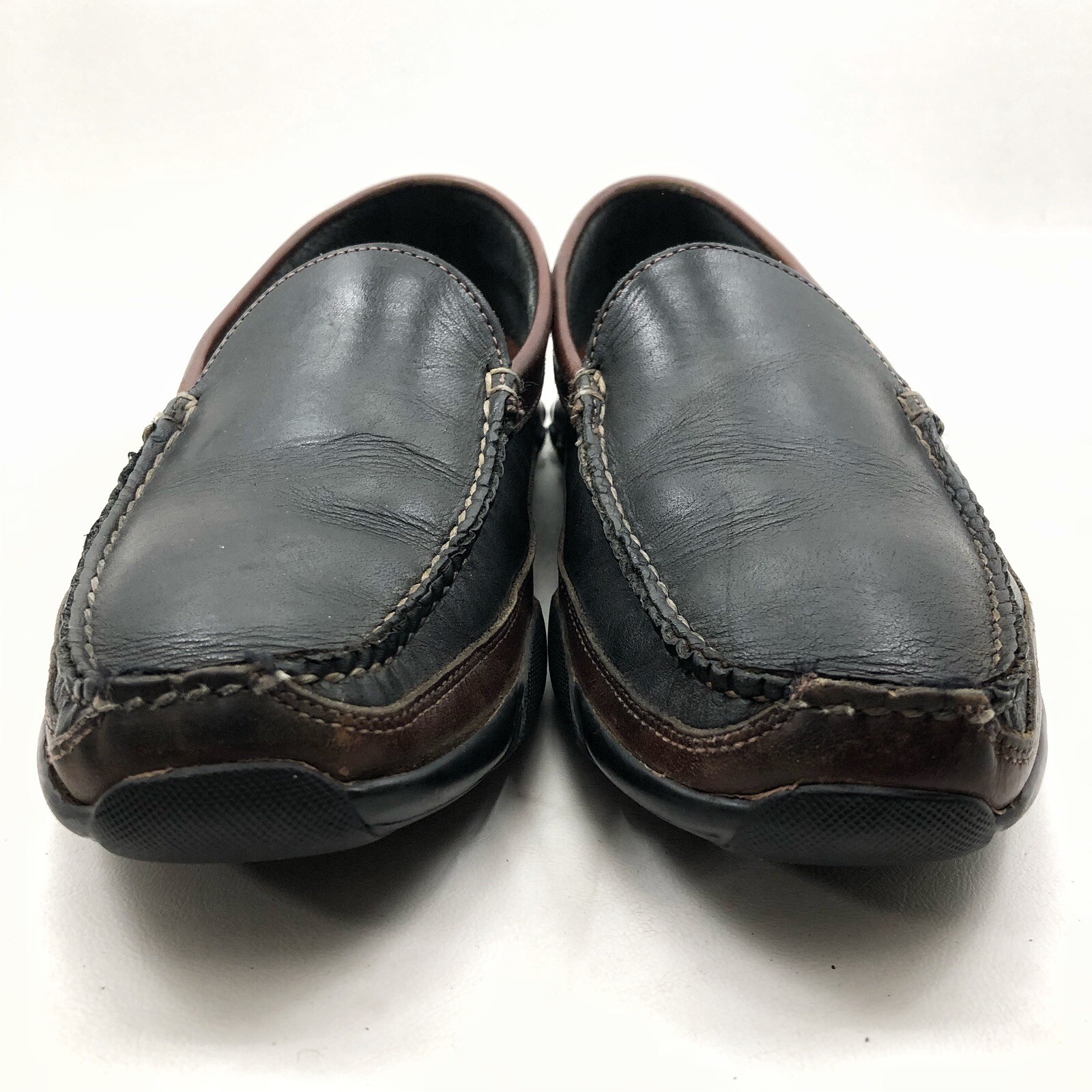 Allen Edmonds Boulder Driving Moccasin Mens Sz 10 D Black Brown Leather Loafer