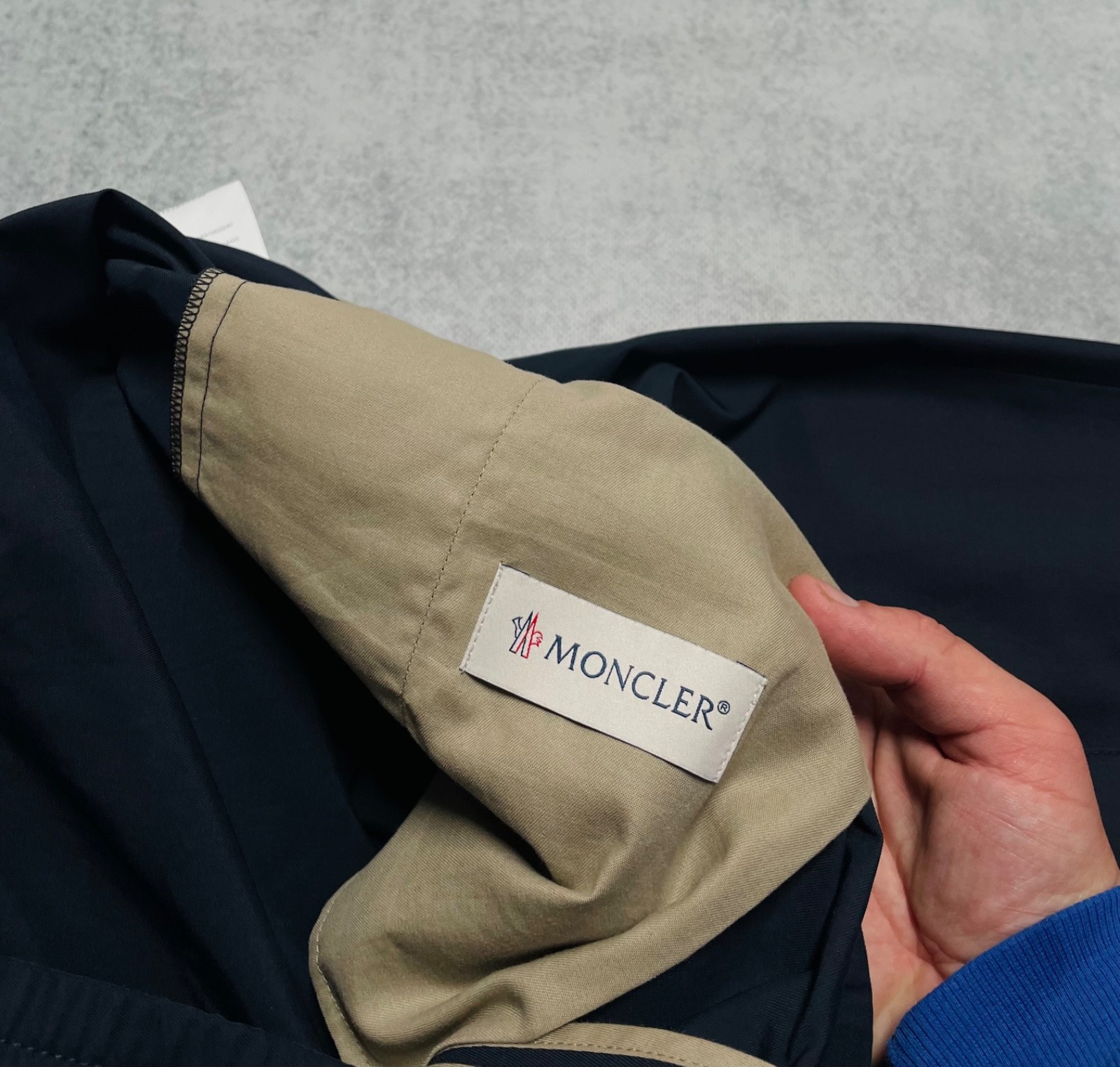 Moncler Men’s Navy Blue Zip Pantalone Sportive Casual Pants Size 52