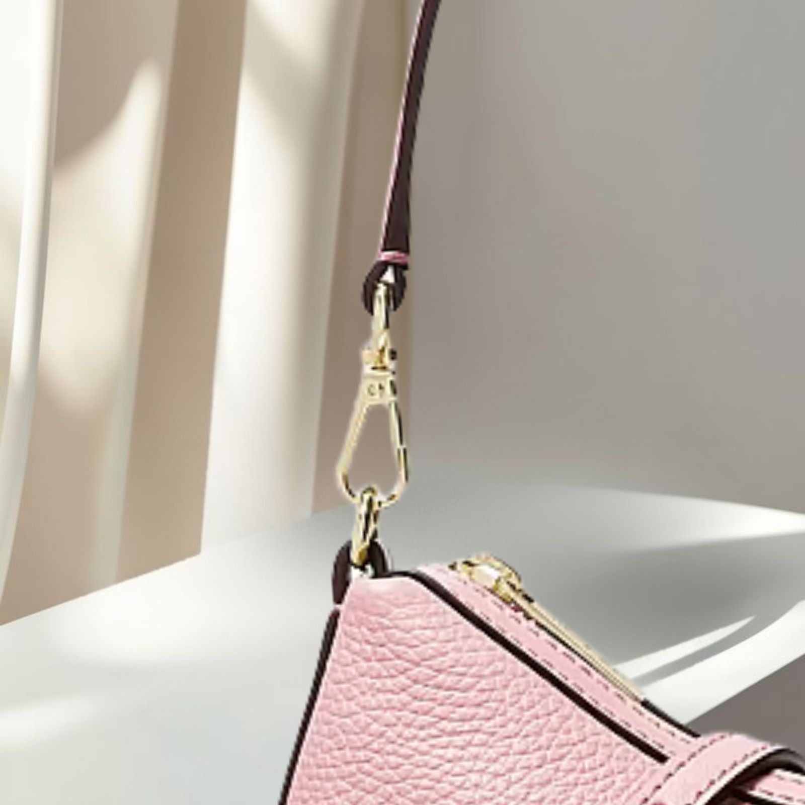 Michael Kors Sammy Women Small Leather Convertible Crossbody Bag Powder Blush