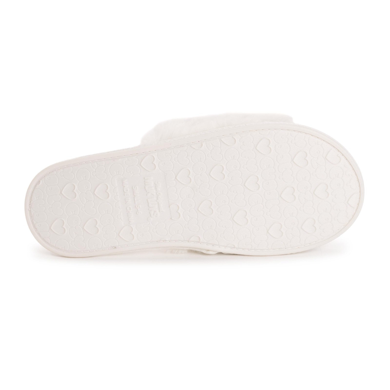 Muk Luks Women’s Sariah Slide Slipper, White, M (7-8) Medium, White