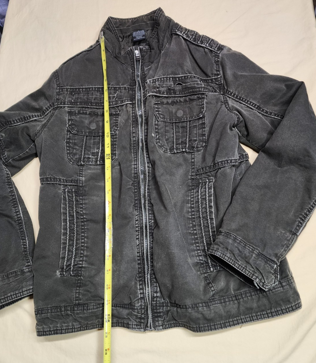 Ring Of Fire Jacket Men Small Gray Long Sleeve Lined Full Zip Hood Not included