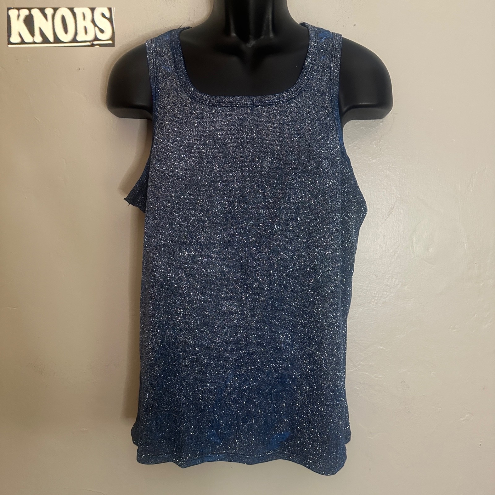 Knobs Glitter Tank Top Large Gently worn 95% nylon/5% spandex 20″ armpits