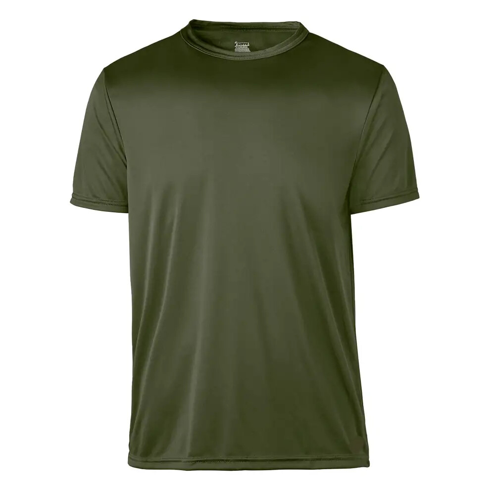2-Pk Soffe Military Short Sleeve Polyester T-shirt – USA IRR- OD Green