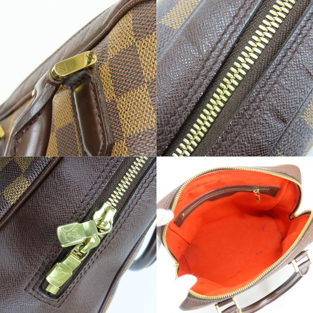 USED LOUIS VUITTON Handbag Brera N51150 Damier Ebene Brown Everyday use