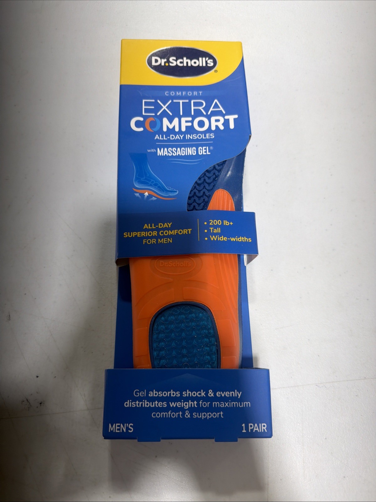 Dr. Scholl’s Extra All Day Comfort Big & Tall Support Insoles Men Size 8-14