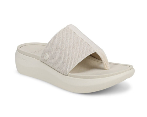 Vionic Beach Aqua Platform Toe Post Sandal, Ivory