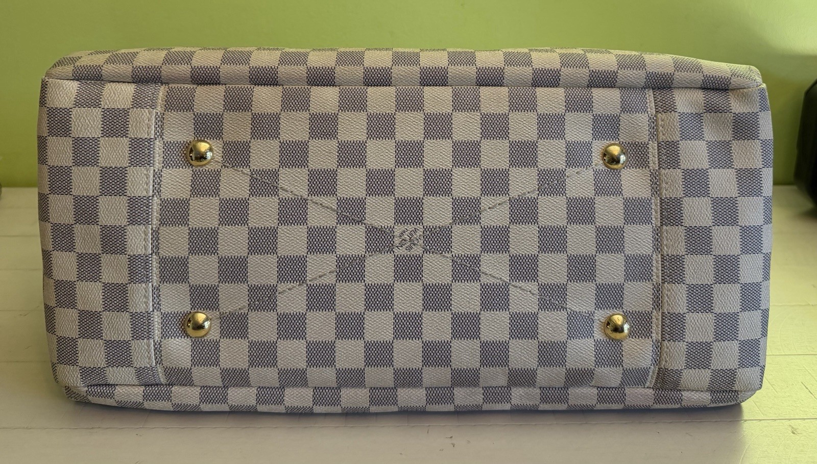 Louis Vuitton Artsy Braided MM Damier Azur Hobo Shoulder Handbag
