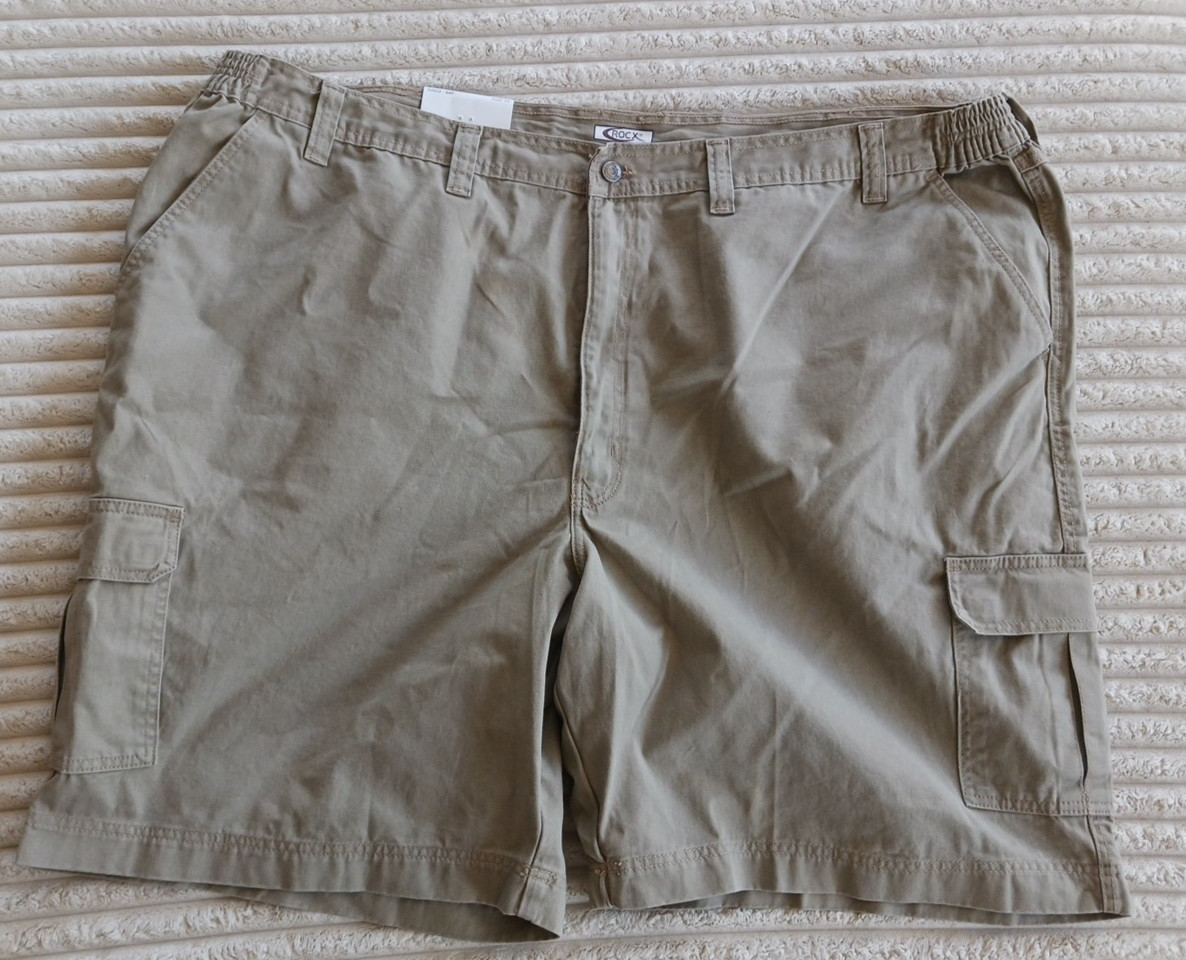 Big & Tall Size 54 Men’s ROCXL Cargo Shorts Expandable Waist