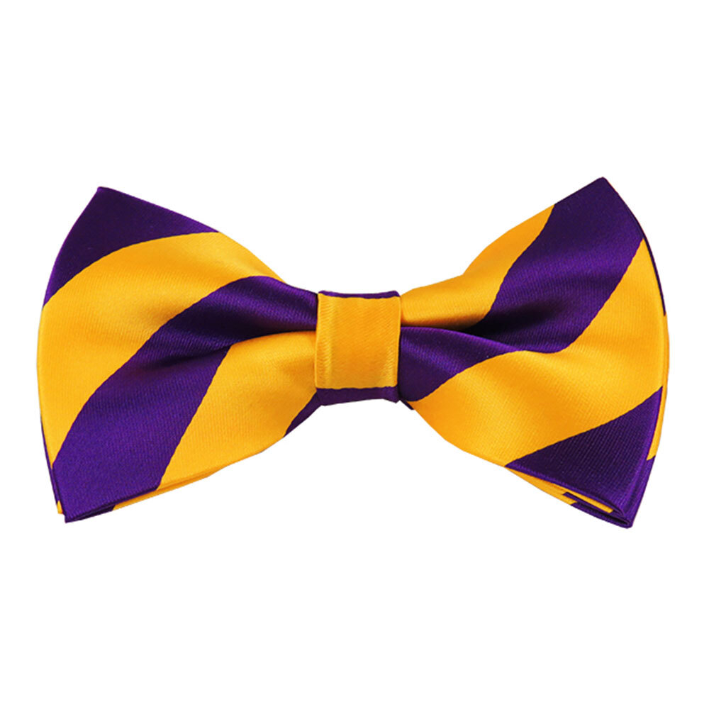Romario Manzini® Men’s collegiate Stripe Pre-Tied Bow Tie (23 colors)