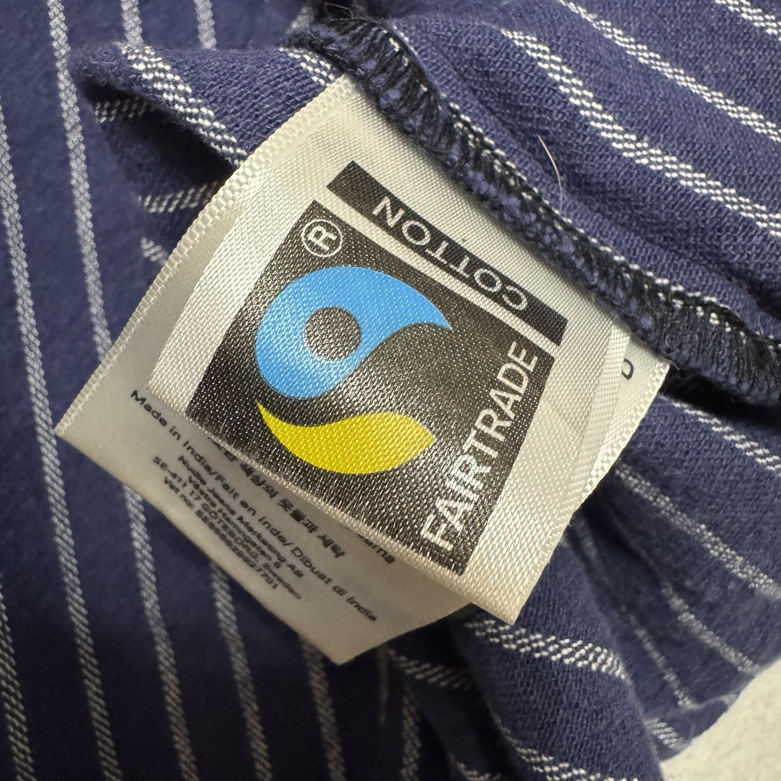Nudie Jeans XL Berra Worker Shirt Mens Cotton Striped Railroad