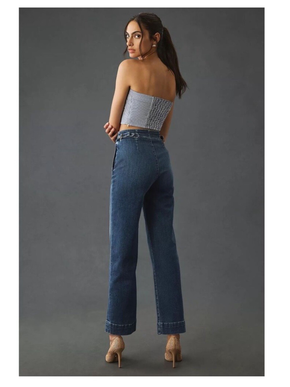 Mother Denim Cinch Greaser Ankle in Dark and Stormy Night
