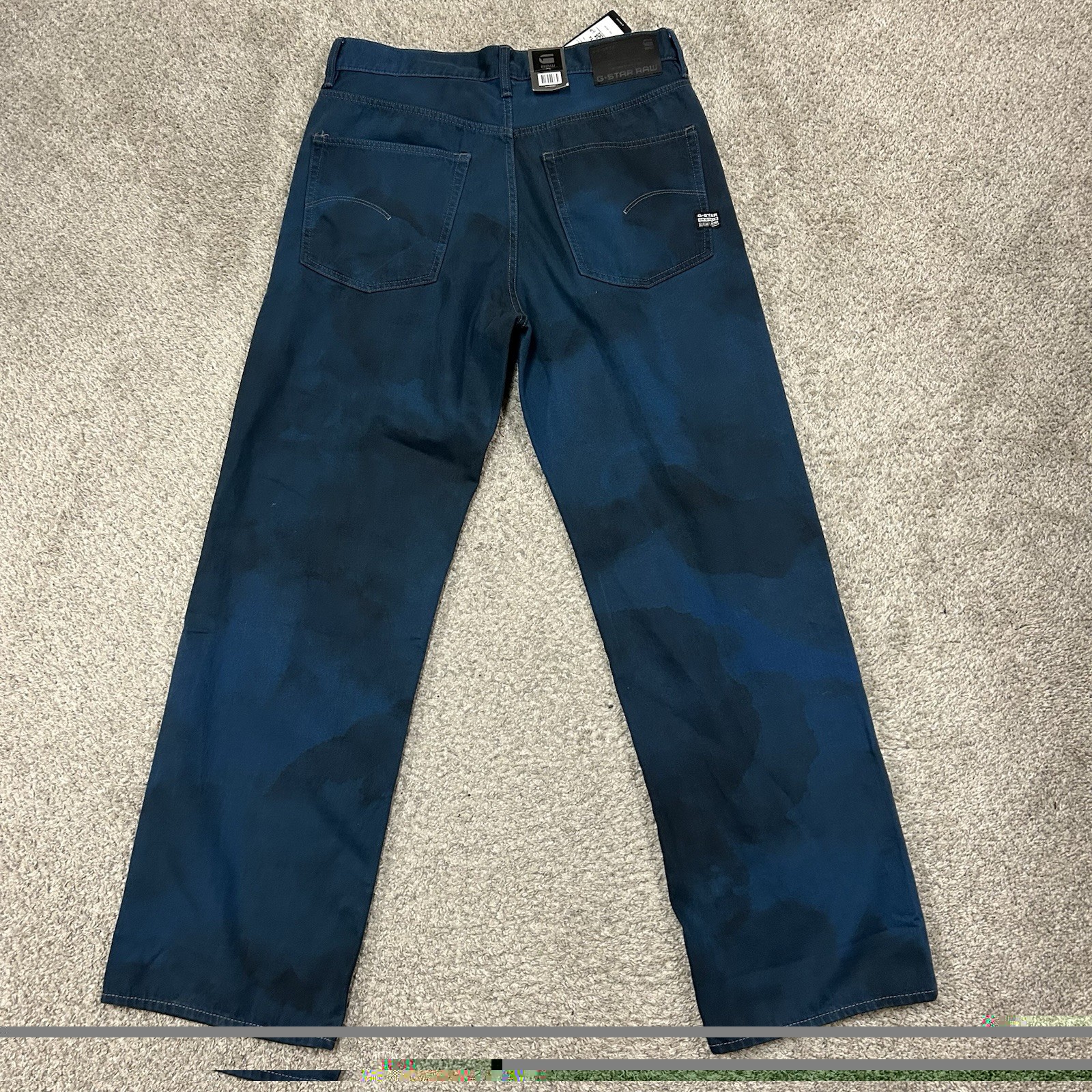G Star Raw Jeans Mens 33X34 Type 96 Loose Sea Blue Denim Wash New with Tags