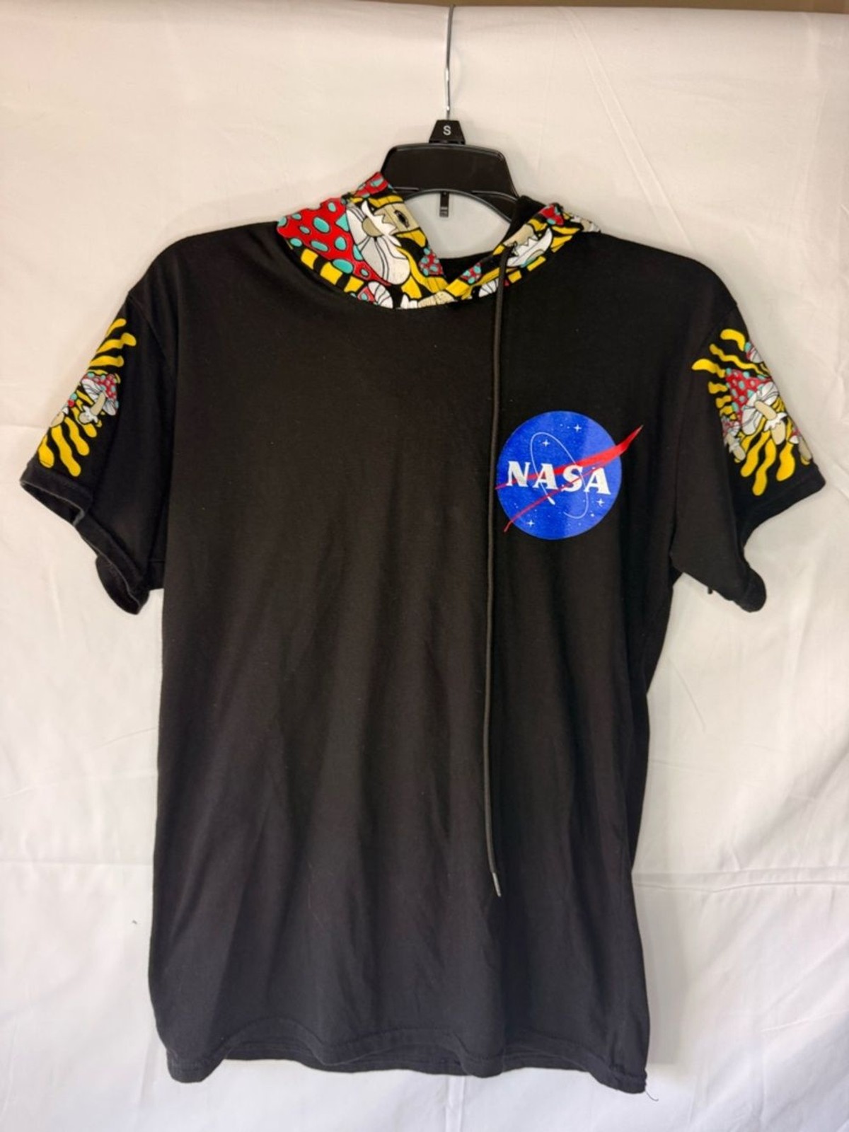 NASA Black Kids Short-Sleeve Hoodie T-Shirt