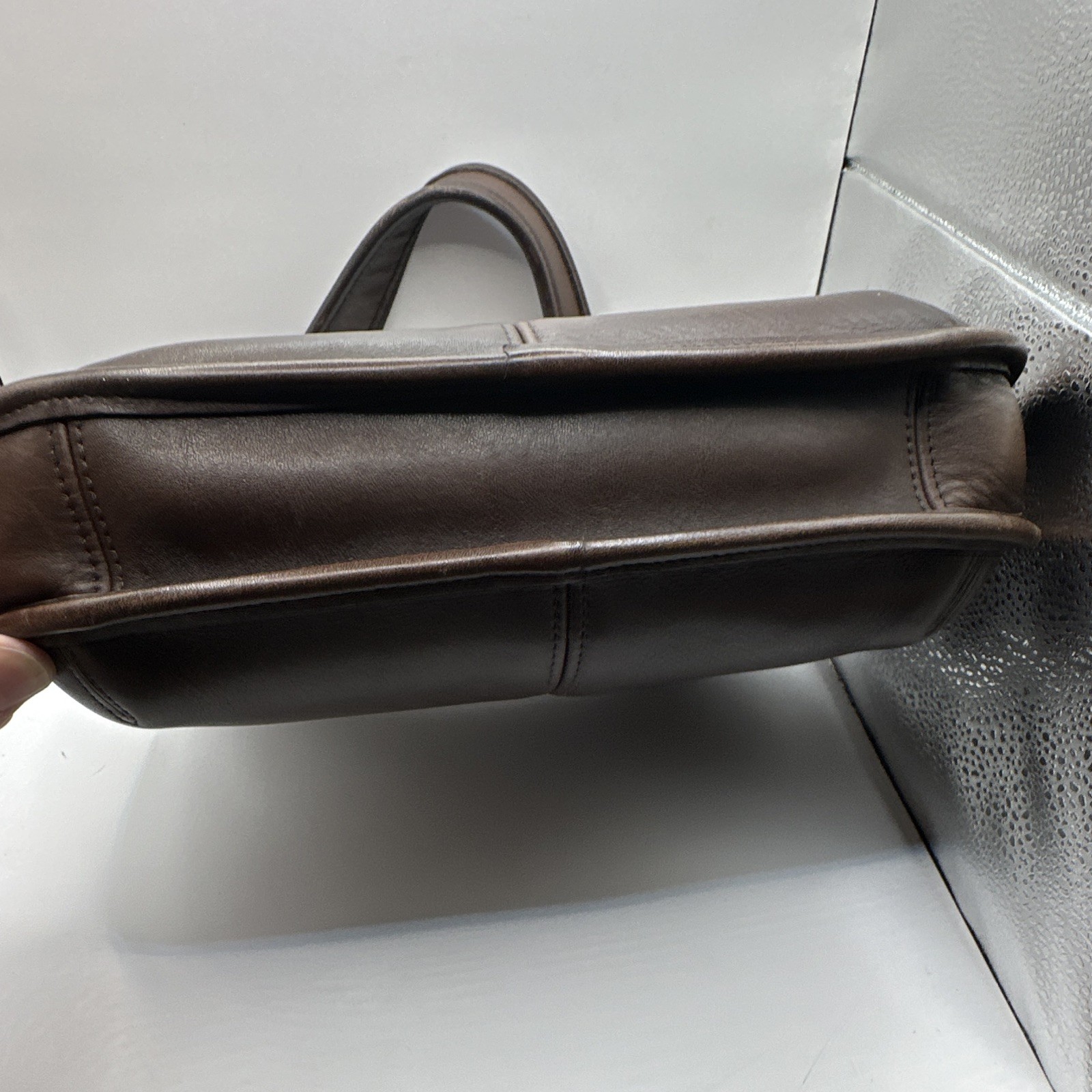 vintage Coach Ergo Zip Hobo Shoulder Bag crafted from mahogany brown leather.