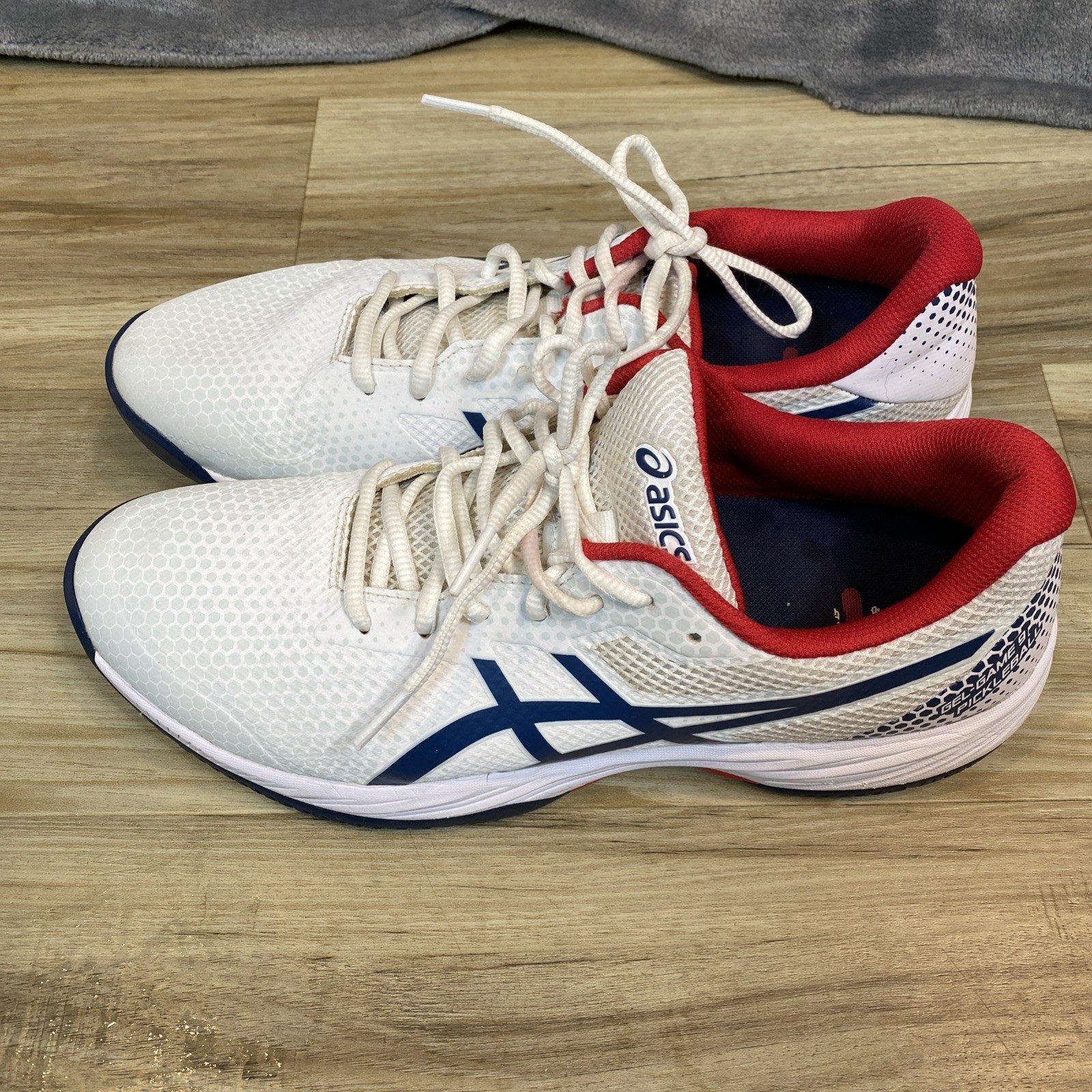 Size 10.5 – Asics Gel Game 9 Pickleball White And Night Sky