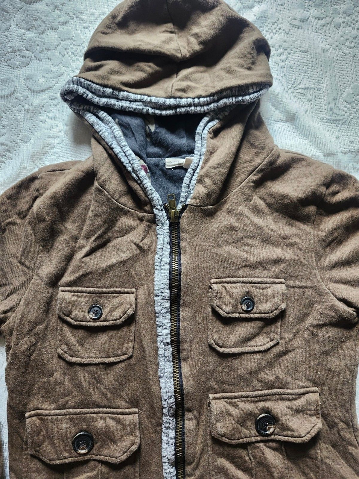 Scrapbook Hooded Jacket Size M #102