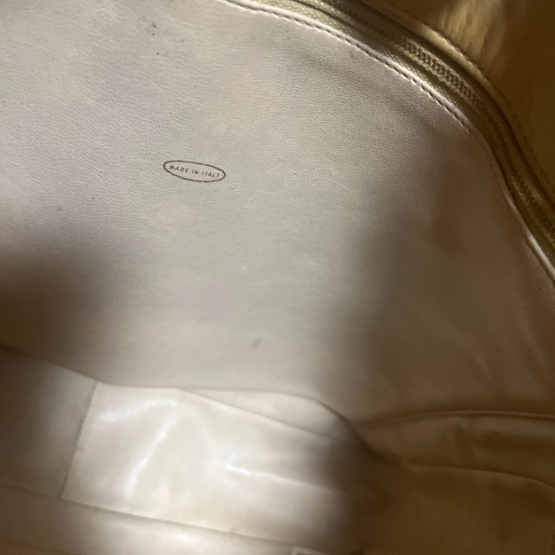 【Recolored】Chanel Matelasse Beige Chain Tote Bag Quilted Design Leather Used