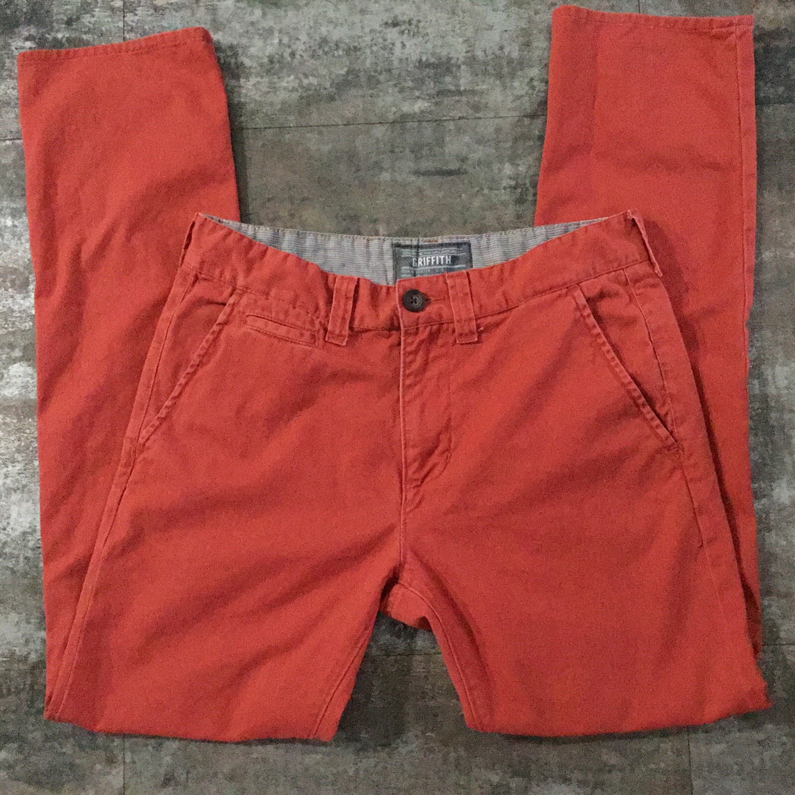 Men’s Griffith Chino Pants Sz 31 X 32 Flat Front 100% Cotton City Of Angels Cali