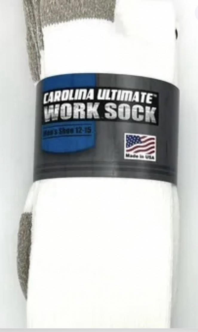 2 Pair Carolina Ultimate Men’s Ultra-Dri Steel Toe Boot Socks XL Size 12-15 New
