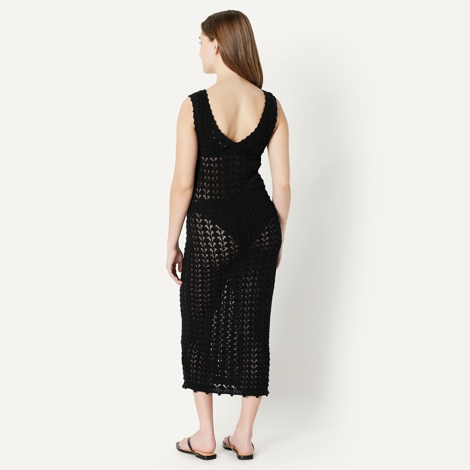 Amazon Essentials Women’s Regular-Fit Crochet Cover-Up Dress