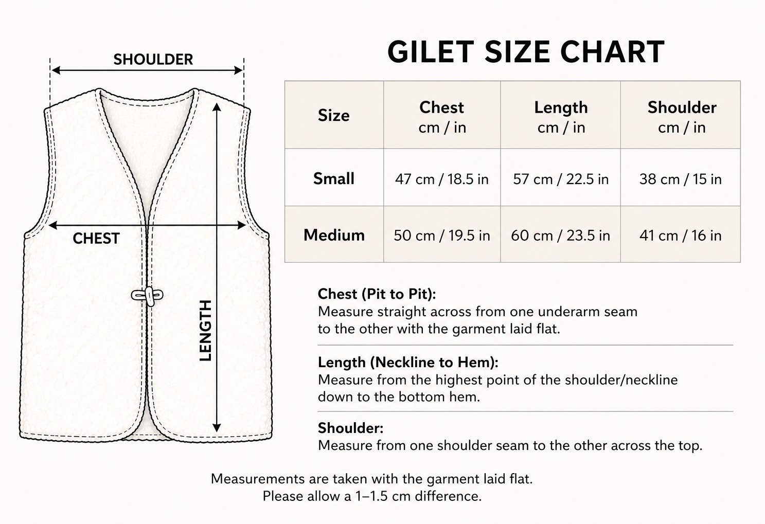 Oatmeal Beige Merino Wool Gilet – Women’s Wool Body Warmer Waistcoat – S, M